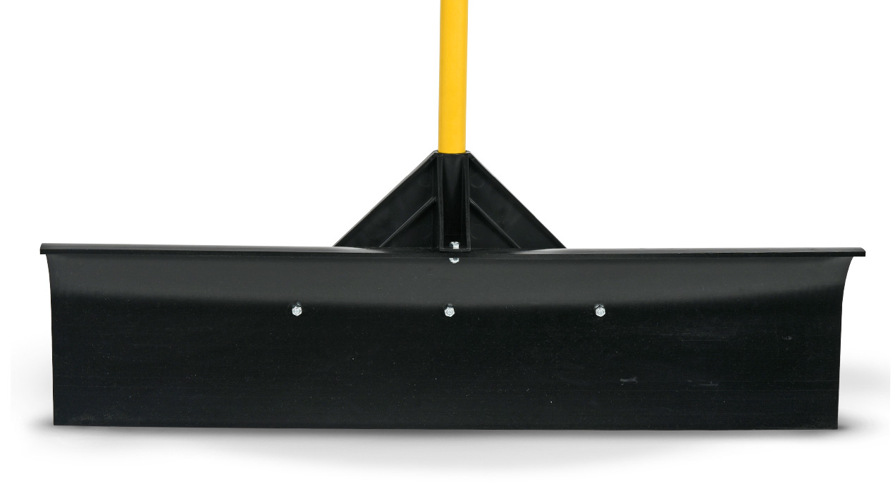 36-Inch Heavy Duty Snow Pusher Shovel - Wide Poly Blade For Driveways & Walkways