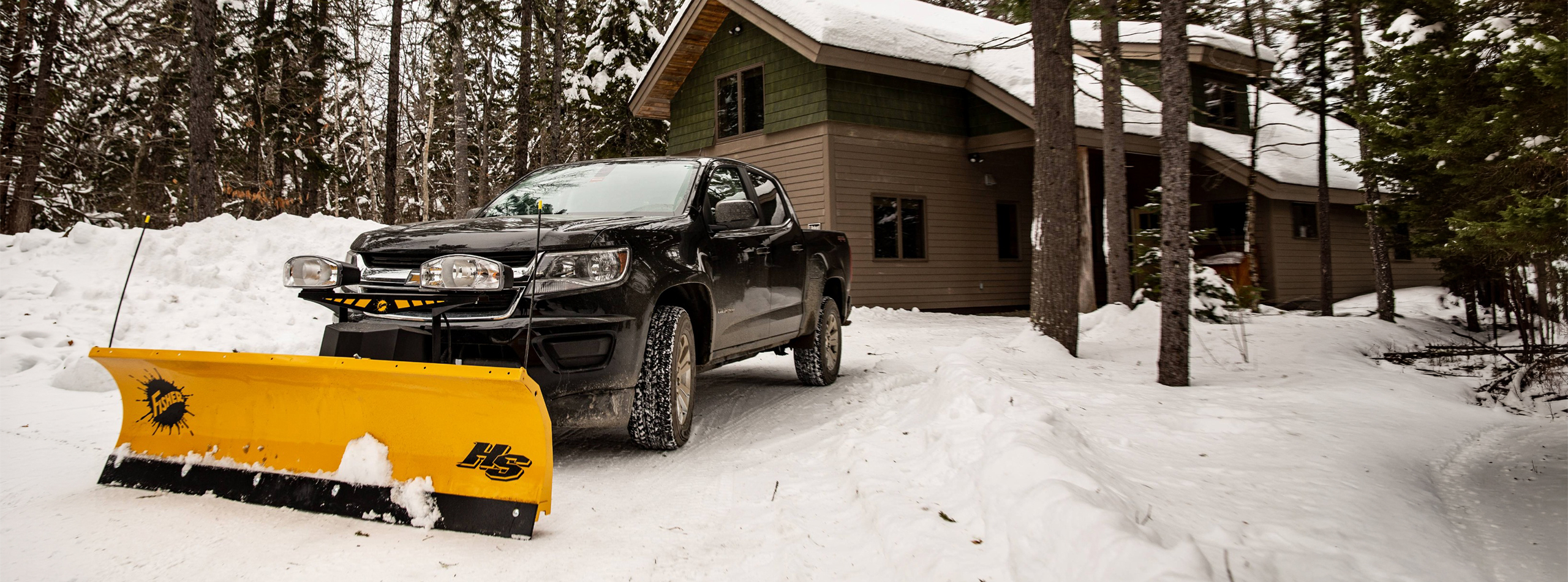 FISHER HS snowplow on truck