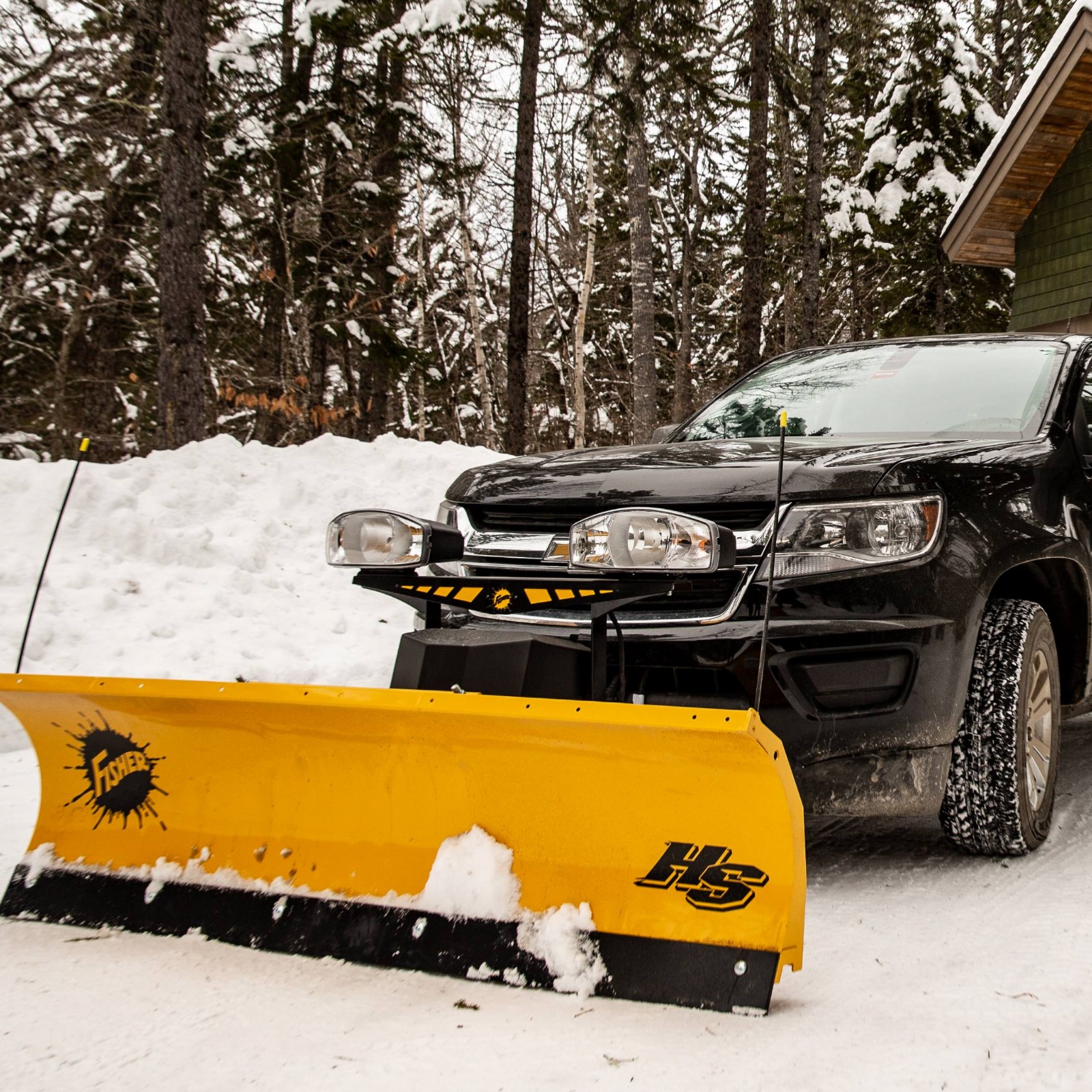 FISHER HS snowplow on truck